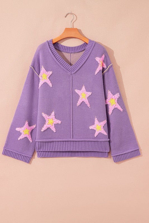 Aubrey Brushed Star Oversize Sweater
