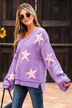 Aubrey Brushed Star Oversize Sweater