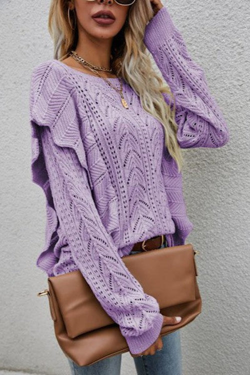 Knitted pullover sweater top
