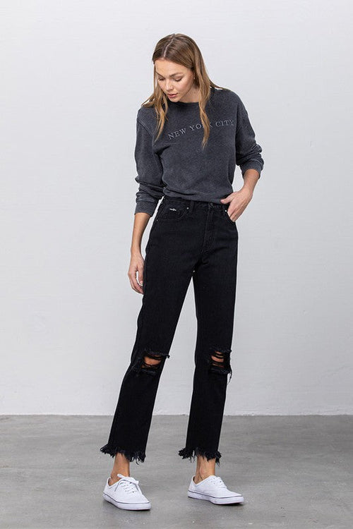 INSANE GENE DESTROYED STRAIGHT JEANS