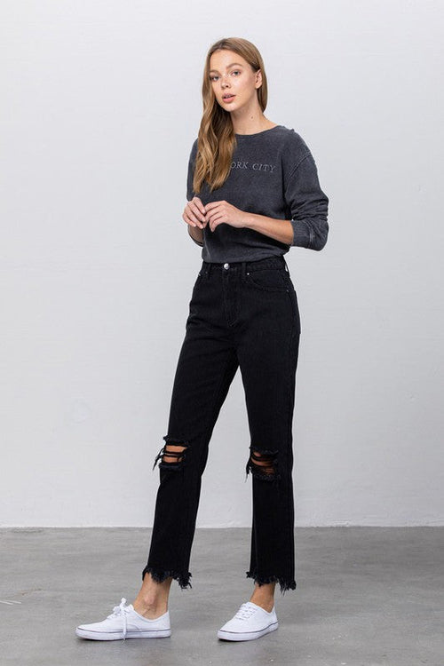 INSANE GENE DESTROYED STRAIGHT JEANS