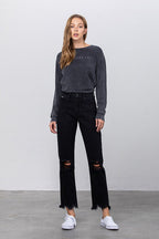 INSANE GENE DESTROYED STRAIGHT JEANS