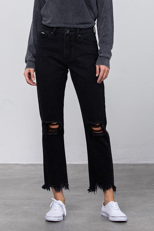 INSANE GENE DESTROYED STRAIGHT JEANS