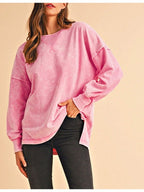 Cotton Mineral Acid Washed Oversized Sweatshirt