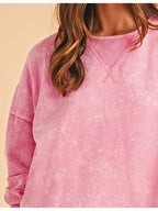 Cotton Mineral Acid Washed Oversized Sweatshirt