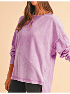 Cotton Mineral Acid Washed Oversized Sweatshirt