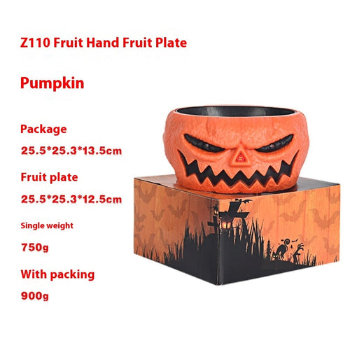 Halloween Candy Bowl Plastic Pumpkin Bowl With Motion Activated Hand,