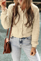 Evie Pearl Buttons Popcorn Textured Sweater Cardig