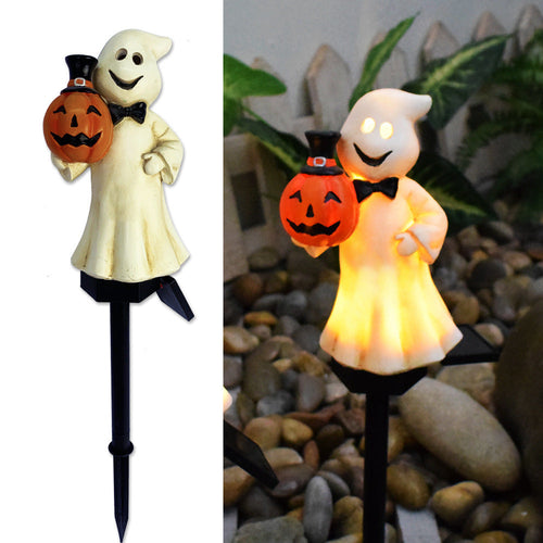 Creative Solar Outdoor Garden Halloween Pumpkin Lantern Resin