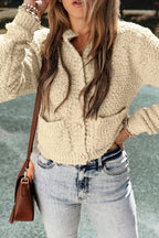 Evie Pearl Buttons Popcorn Textured Sweater Cardig