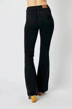 Judy Blue High Waist Tummy Control Destroy Flare Black Denim Jeans