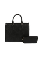 Monogram tote bag and purse set
