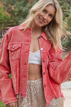 POL Button Down Corduroy Trucker Jacket