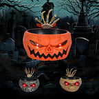 Halloween Candy Bowl Plastic Pumpkin Bowl With Motion Activated Hand,