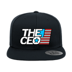 American Flag The CEO Embroidered flat Bill Hat
