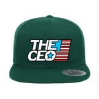 American Flag The CEO Embroidered flat Bill Hat