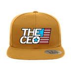 American Flag The CEO Embroidered flat Bill Hat