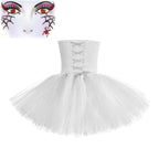 Children Girls’ Halloween Costume Set: Sleeveless Cosplay Tulle Dress with Accessory – Sets